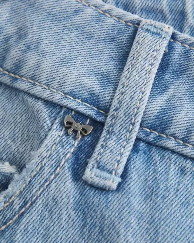 Low-Rise Light Wash Dubbade rosetter Baggy jeans Low-Rise Light Wash Dubbade rosetter Baggy jeans
