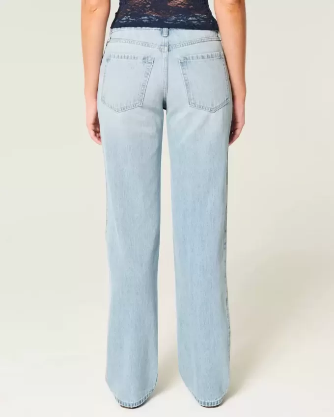 Low-Rise Light Wash Ripped Loose jeans Low-Rise Light Wash Ripped Loose jeans