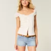 Low-Rise Light Wash Shortie Shorts i denim Low-Rise Light Wash Shortie Shorts i denim