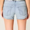 Low-Rise Light Wash Shortie Shorts i denim Low-Rise Light Wash Shortie Shorts i denim