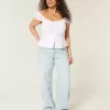 Low-Rise Light Wash Star Broderi Baggy Jeans Low-Rise Light Wash Star Broderi Baggy Jeans
