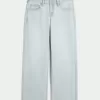 Low-Rise Light Wash Star Broderi Baggy Jeans Low-Rise Light Wash Star Broderi Baggy Jeans