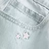 Low-Rise Light Wash Star Broderi Baggy Jeans Low-Rise Light Wash Star Broderi Baggy Jeans