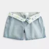 Low-Rise Light Wash Vikbar midja Baggy jeansshorts 5″ Low-Rise Light Wash Vikbar midja Baggy jeansshorts 5″