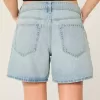 Low-Rise Light Wash Vikbar midja Baggy jeansshorts 5″ Low-Rise Light Wash Vikbar midja Baggy jeansshorts 5″