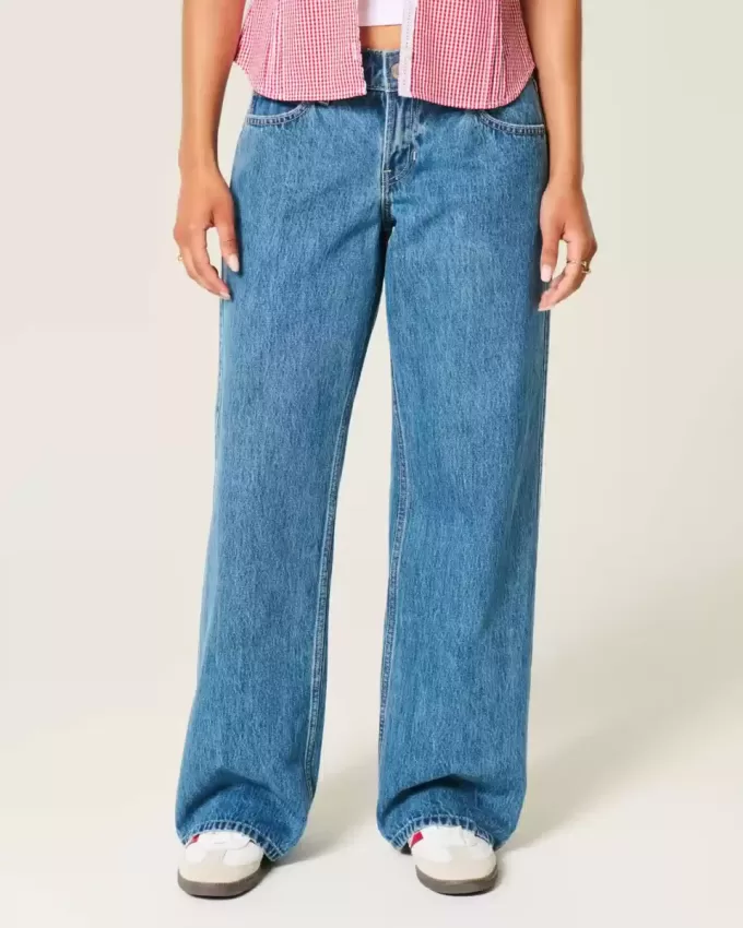Low-Rise Medium Wash Baggy Jeans Low-Rise Medium Wash Baggy Jeans