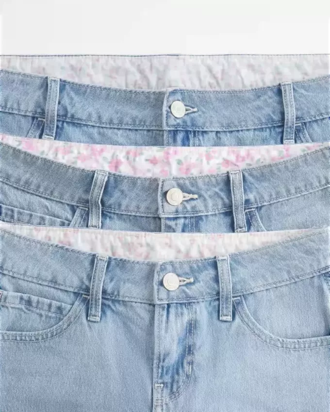 Low-Rise Medium Wash Baggy jeansshorts 5″ Low-Rise Medium Wash Baggy jeansshorts 5″
