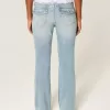 Low-Rise Medium Wash Broderade Butterfly Bootcut Jeans