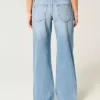 Low-Rise Medium Wash Floral Brodery Baggy Jeans Low-Rise Medium Wash Floral Brodery Baggy Jeans