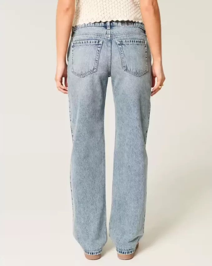 Low-Rise Medium Wash Loose jeans