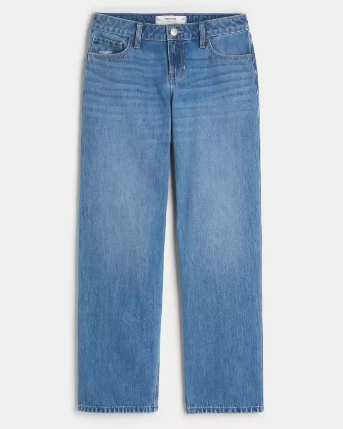 Low-Rise Medium Wash Loose jeans