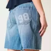Low-Rise Medium Wash Number Graphic Baggy Jort Low-Rise Medium Wash Number Graphic Baggy Jort
