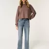 Low-Rise Medium Wash Relaxed Straight Jeans