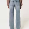 Low-Rise Medium Wash Relaxed Straight Jeans