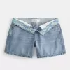 Low-Rise Medium Wash Vikbar midja Baggy jeansshorts 5″ Low-Rise Medium Wash Vikbar midja Baggy jeansshorts 5″