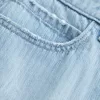 Low-Rise Railroad Stripe Denim Mini Skort