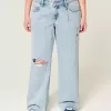 Low-Rise Ripped Light Wash Baggy Jeans Low-Rise Ripped Light Wash Baggy Jeans