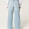 Low-Rise Ripped Light Wash Baggy Jeans
