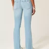 Low-Rise Ripped Light Wash Broderade Bootcut-jeans Low-Rise Ripped Light Wash Broderade Bootcut-jeans