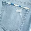 Low-Rise Ripped Light Wash Broderade Bootcut-jeans Low-Rise Ripped Light Wash Broderade Bootcut-jeans