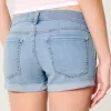 Low-Rise Ripped Light Wash Shortieshorts i denim Low-Rise Ripped Light Wash Shortieshorts i denim
