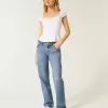 Low-Rise Ripped Medium Wash Loose Jeans Low-Rise Ripped Medium Wash Loose Jeans