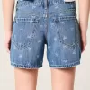 Low-Rise rosett mönster Baggy jeansshorts Low-Rise rosett mönster Baggy jeansshorts
