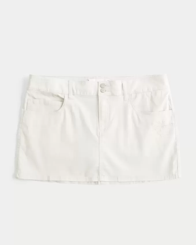 Low-Rise Shine Butterfly Twill Mini Skort Low-Rise Shine Butterfly Twill Mini Skort