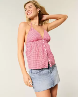 Low-Rise Star Broderad Denim Mini Skort