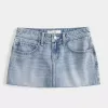 Low-Rise Star Broderad Denim Mini Skort Low-Rise Star Broderad Denim Mini Skort