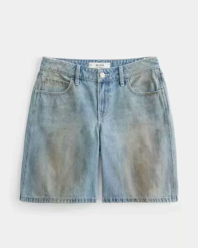 Low-Rise Tinted Mud Wash Baggy Jort Low-Rise Tinted Mud Wash Baggy Jort