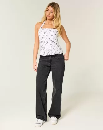 Low-Rise tvättade svarta baggy jeans Low-Rise tvättade svarta baggy jeans