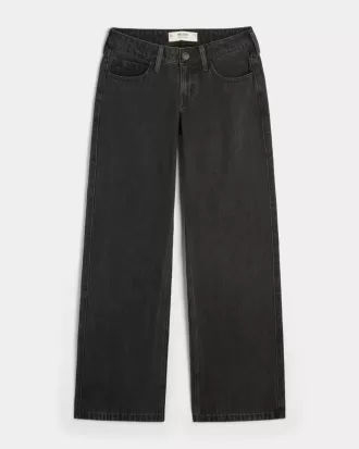 Low-Rise tvättade svarta baggy jeans Low-Rise tvättade svarta baggy jeans
