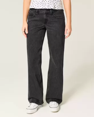 Low-Rise tvättade svarta baggy jeans Low-Rise tvättade svarta baggy jeans