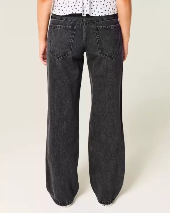 Low-Rise tvättade svarta baggy jeans Low-Rise tvättade svarta baggy jeans