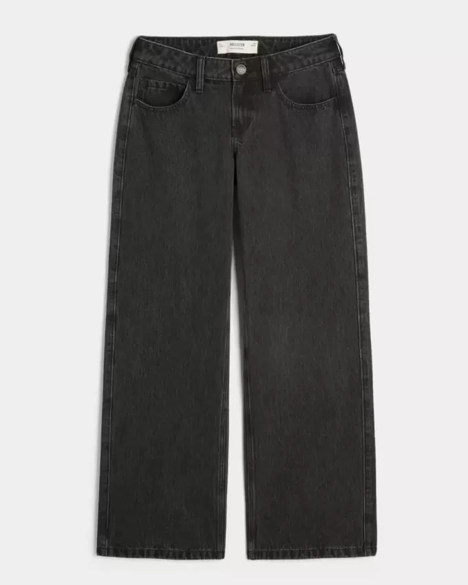 Low-Rise tvättade svarta baggy jeans Low-Rise tvättade svarta baggy jeans