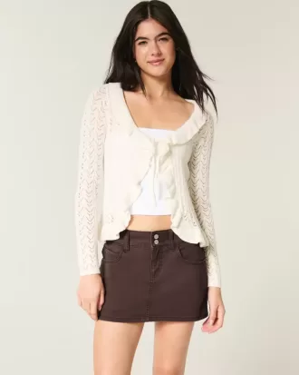 Low-Rise Twill Mini Skort