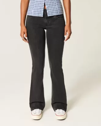 Low-Rise Washed Black Bootcut Jeans Low-Rise Washed Black Bootcut Jeans