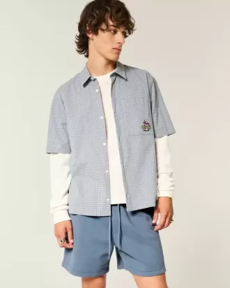Lös fleeceshorts på mitten av låret