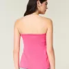 Lätt axelbandslös Babydoll Top