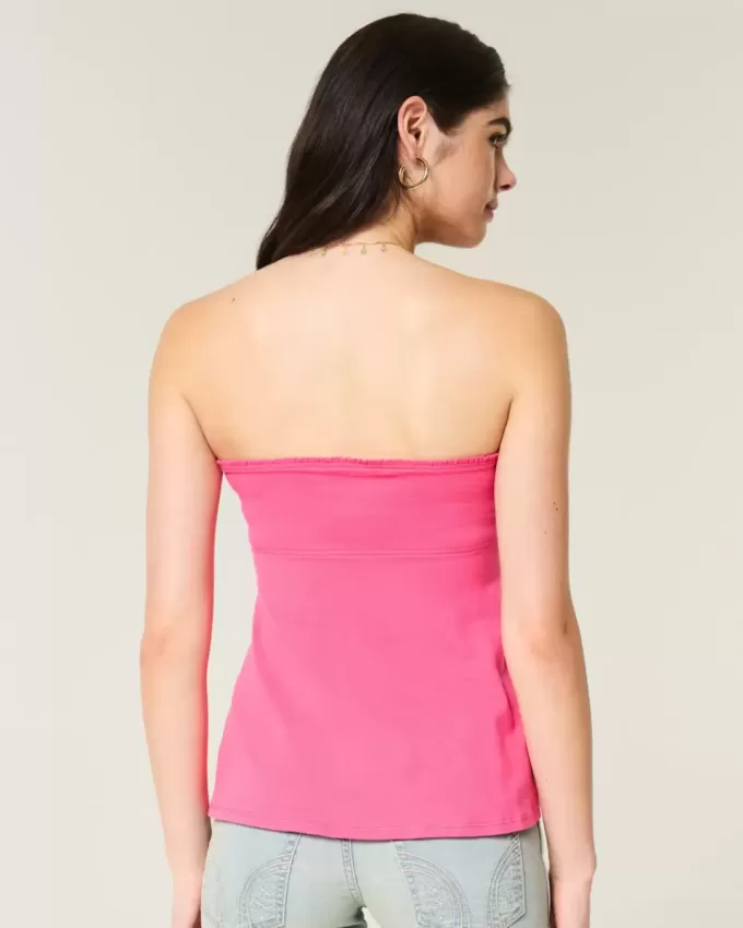 Lätt axelbandslös Babydoll Top