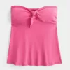 Lätt axelbandslös Babydoll Top