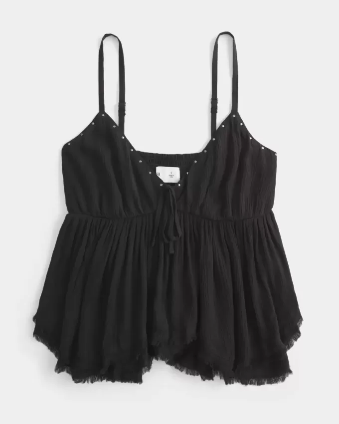 Lätt dubbad Babydoll Top Lätt dubbad Babydoll Top