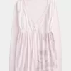 Lätt långärmad Babydoll Top med blommönster Lätt långärmad Babydoll Top med blommönster