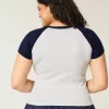 Lätt notch-neck Sweet ’n Sporty Graphic Baby Tee Lätt notch-neck Sweet ’n Sporty Graphic Baby Tee
