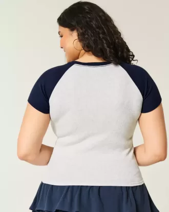 Lätt notch-neck Sweet ’n Sporty Graphic Baby Tee