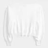 Lätt off-the-shoulder frotté sweatshirt