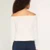 Lätt off-the-shoulder London grafisk t-shirt Lätt off-the-shoulder London grafisk t-shirt