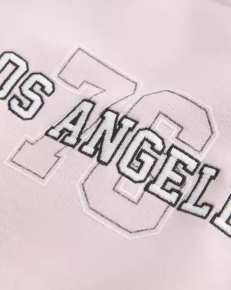 Lätt off-the-shoulder Los Angeles grafisk tröja