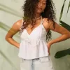 Lätt Paisley mönster Babydoll Top Lätt Paisley mönster Babydoll Top
